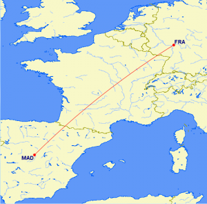 FRA-MAD route