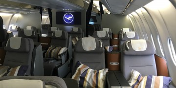 Lufthansa business Class Kabine