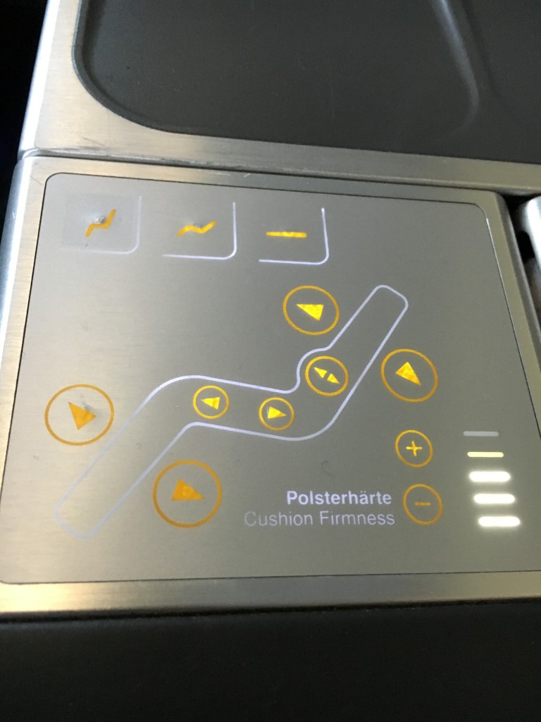 Lufthansa Business Class Sitzsteuerung