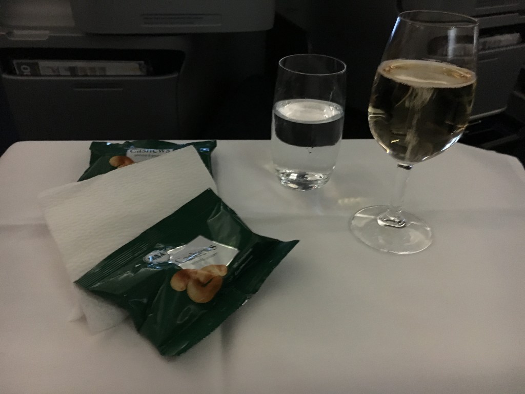 Lufthansa Business Class Champagner