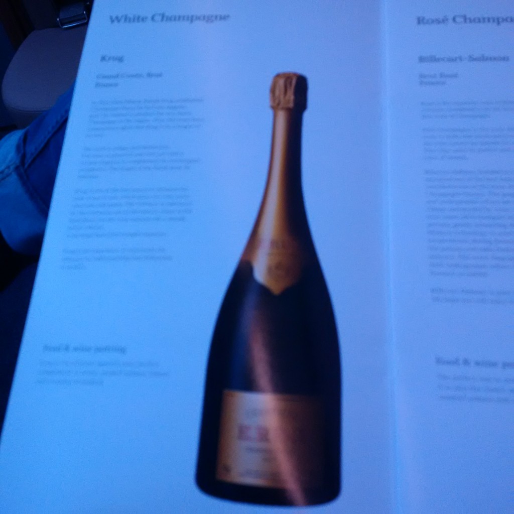 Qatar Airways First Class - Champagner