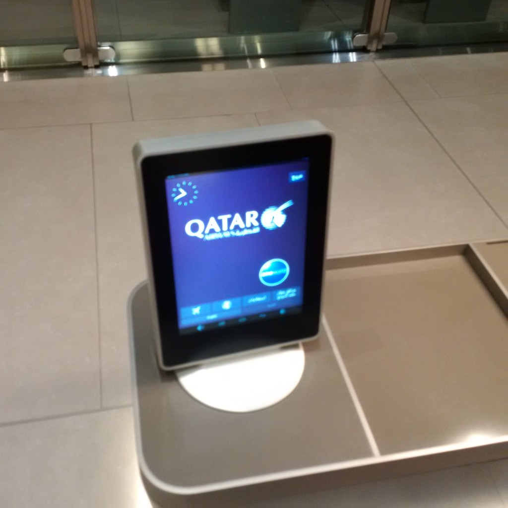 Qatar Airways Business Class Lounge - Tablet 