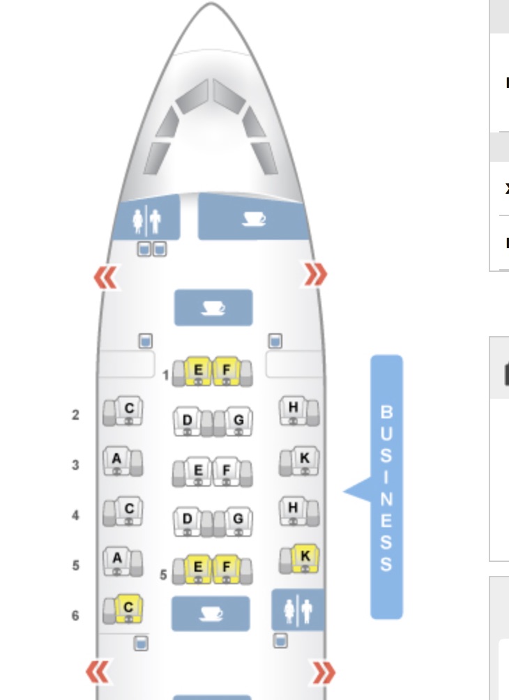 airberlin Business Class Angebote - Business Seatmap