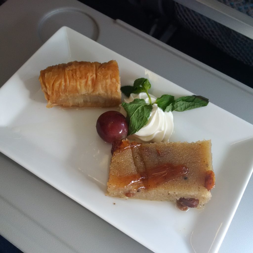 Aegean Airlines Business Class Dessert
