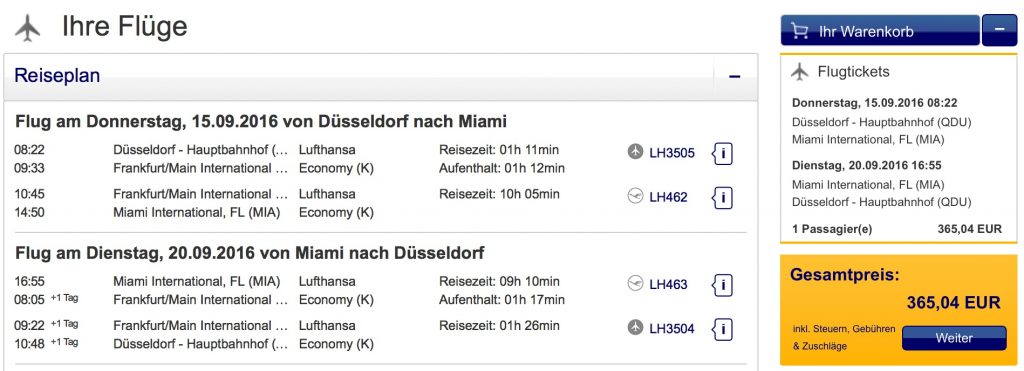 InsideDeals mit Lufthansa nach Miami