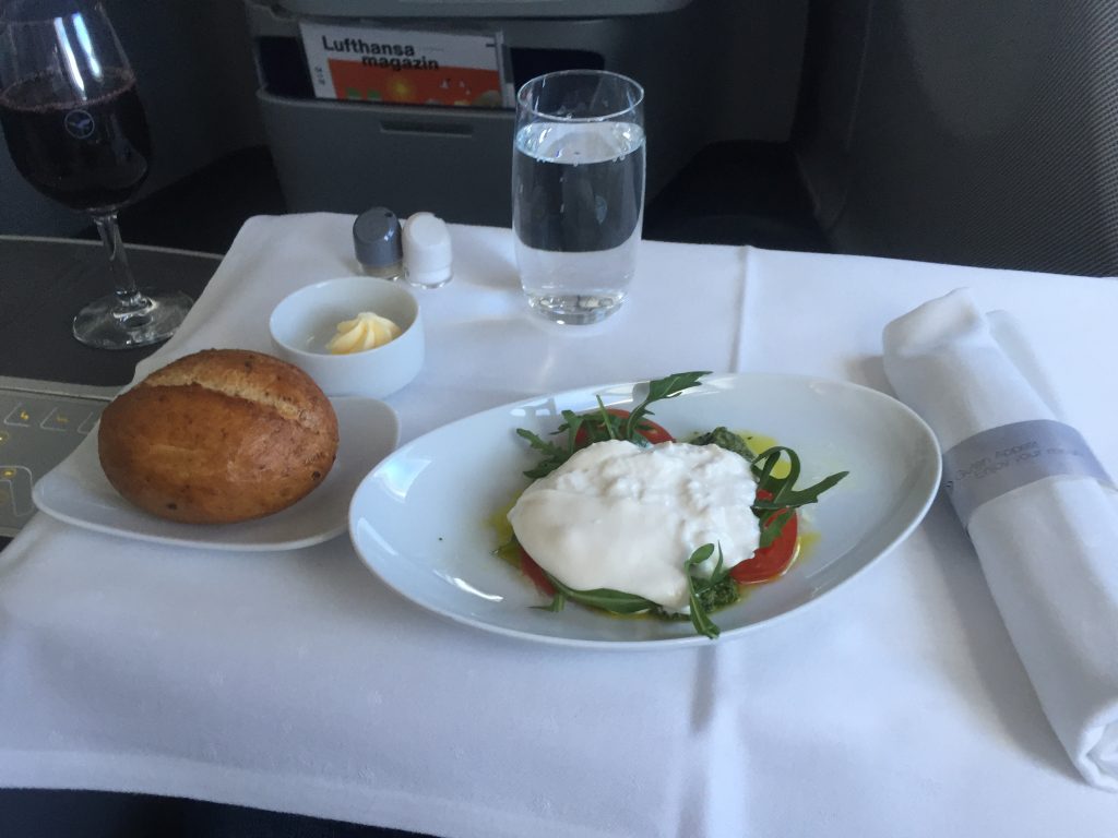 Lufthansa Business- Class - Vorspeise