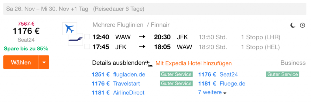 InsideDeals Finnair nach New York