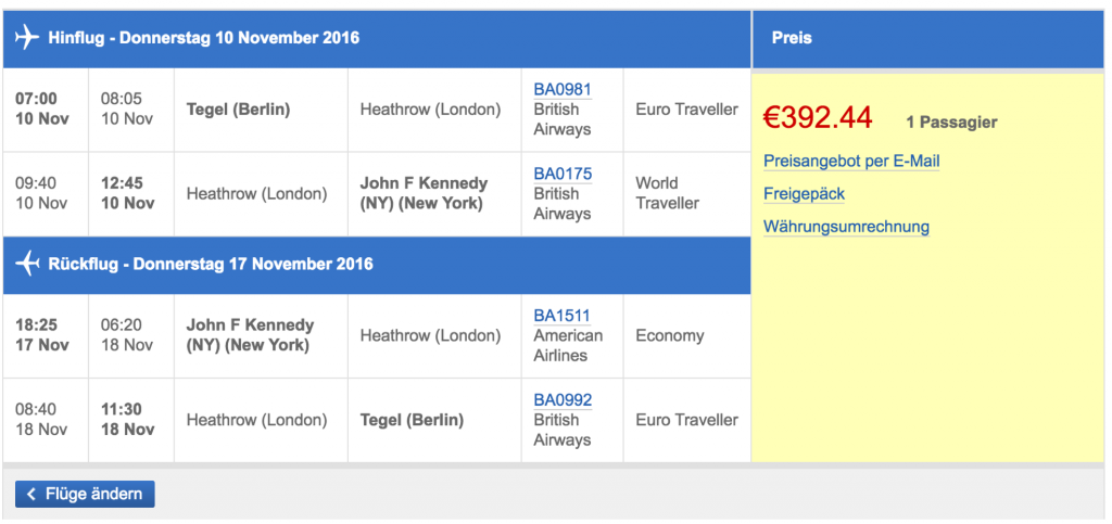 InsideDeals British Airways Gutschein