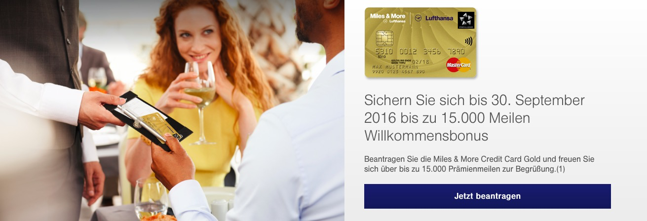 Lufthansa Miles and More Meilen mit der Kreditkarte sammeln