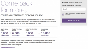 SPG Select Member Exclusive Promotion