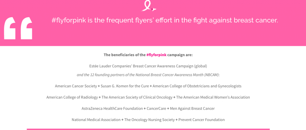 fly for Pink - teilnehmende Organisationen