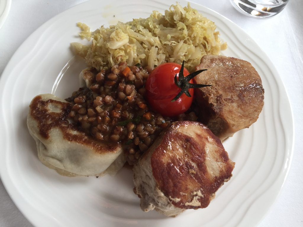 Emirates Business Class Lunch