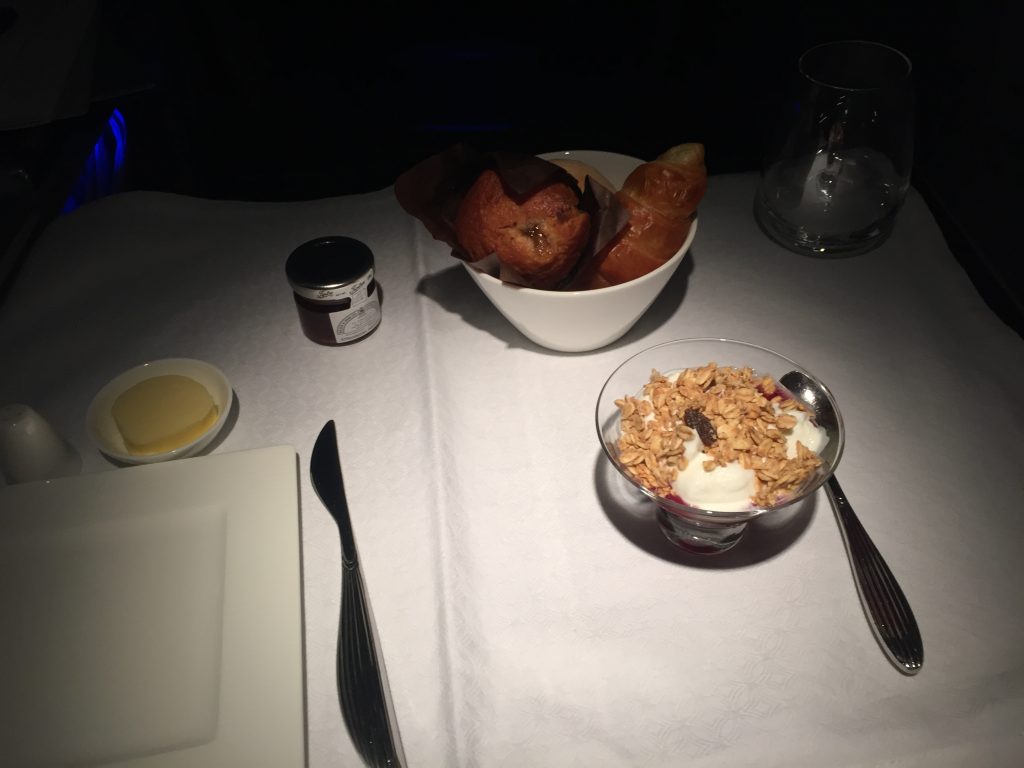 Qatar Airways Business Class - Frühstück