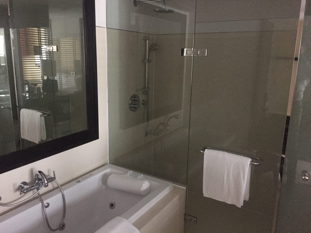 Badezimmer - Dusche und Badewanne