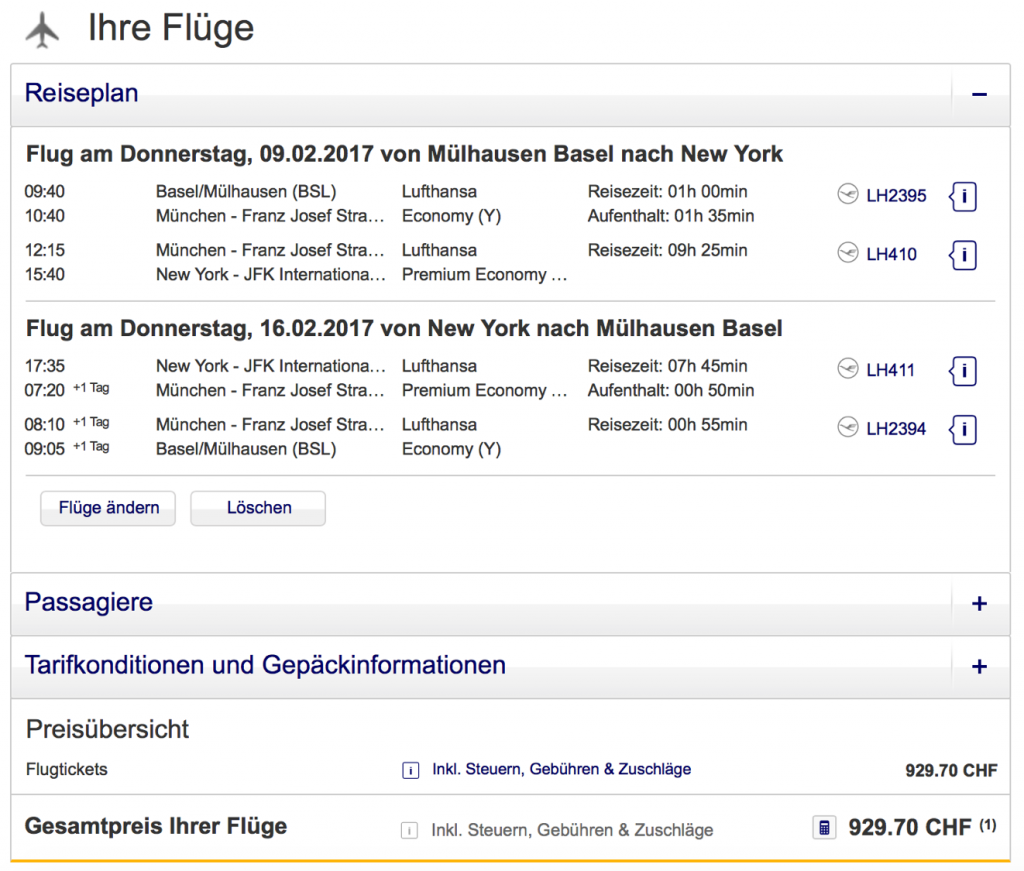 Lufthansa Premium Economy Class Angebote