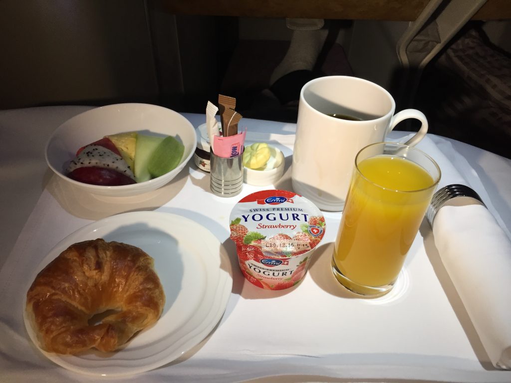 Emirates Business Class Breakfast