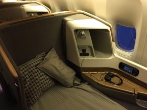 Singapore Airlines Business Class Sitz