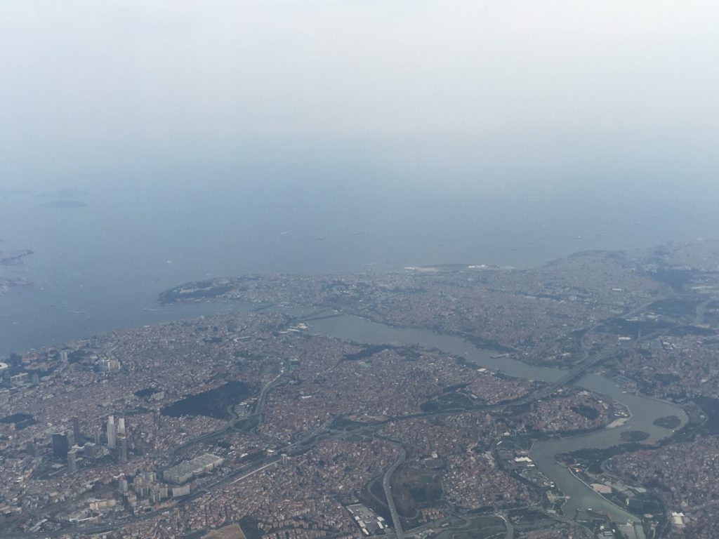 Turkish Airlines Business Class Ausblick nach dem Start