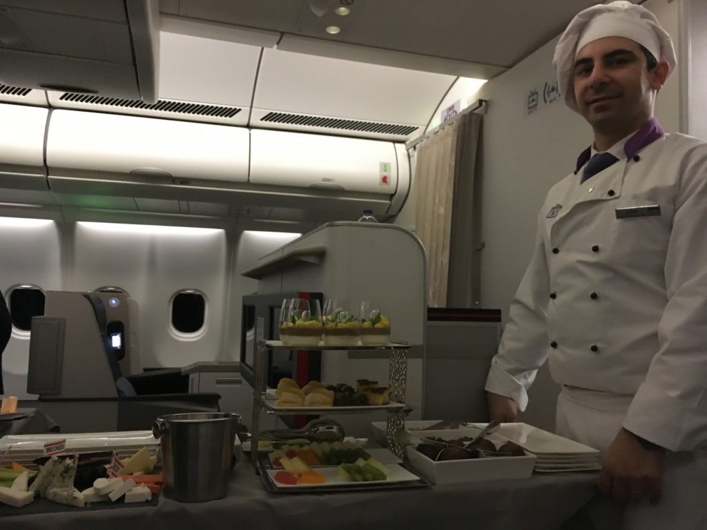 Turkish Airlines Business Class Dessertwagen