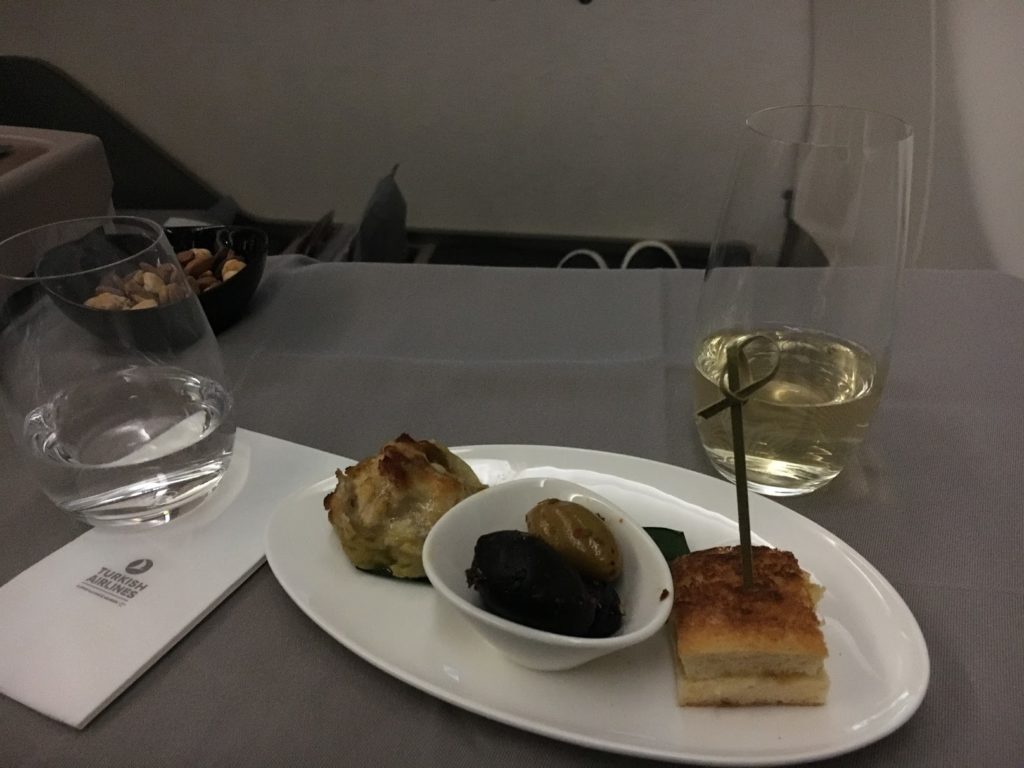 Turkish Airlines Business Class Gruß aus der Küche