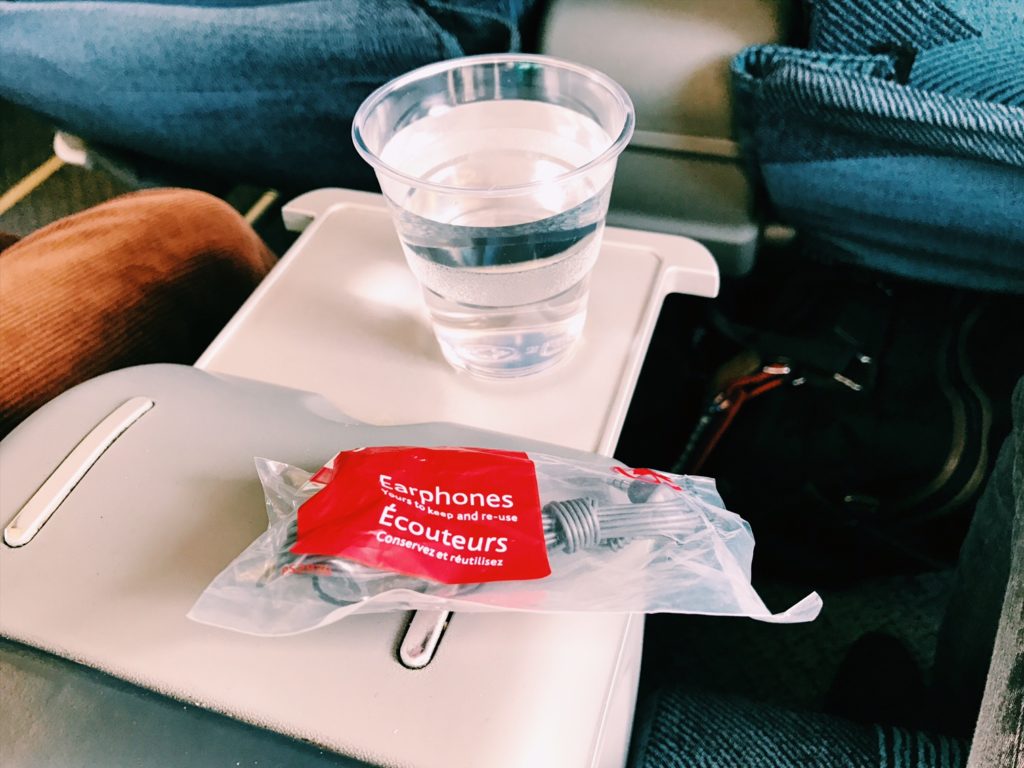 Air Canada Express Business Class Welcome Drink