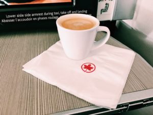 Air Canada Business Class Cappucino