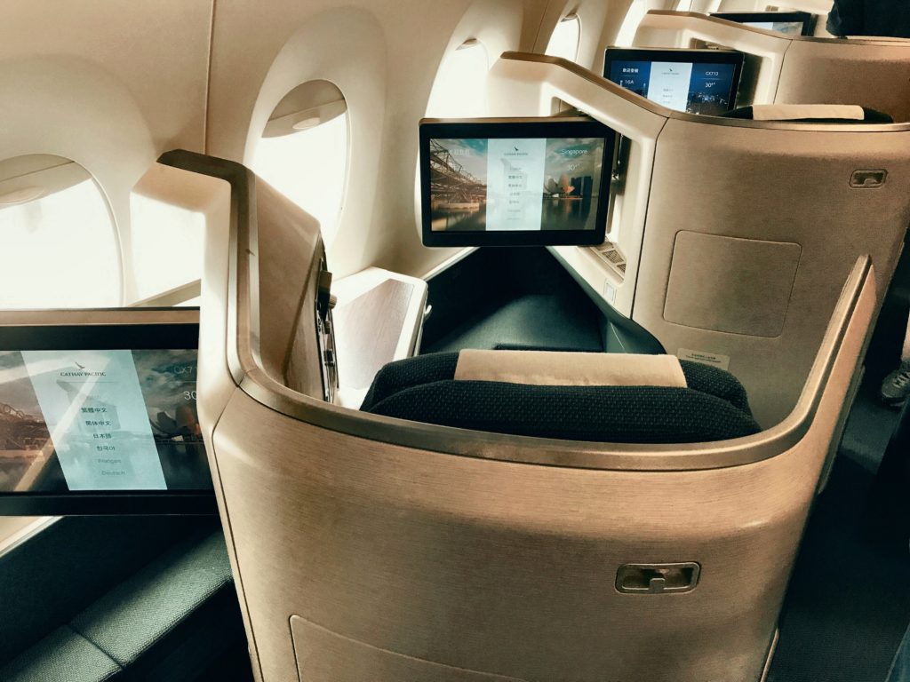 Cathay Pacific Business Class A350 Kabine