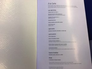 Qatar Airways Business Class Airbus A330 Menü