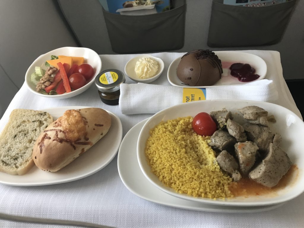 Ukraine International Airlines Business Class Catering