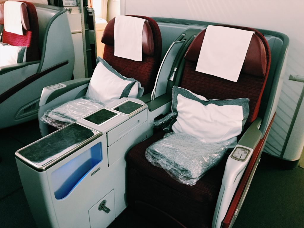 Qatar Airways Boeing 777 Business Class Sitz