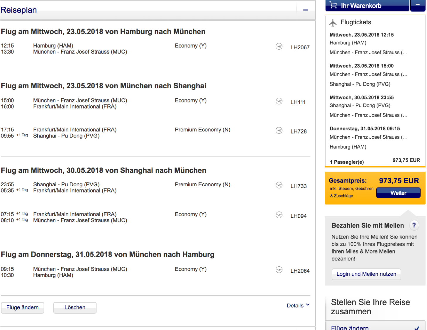 Lufthansa Premium Economy Class Sale