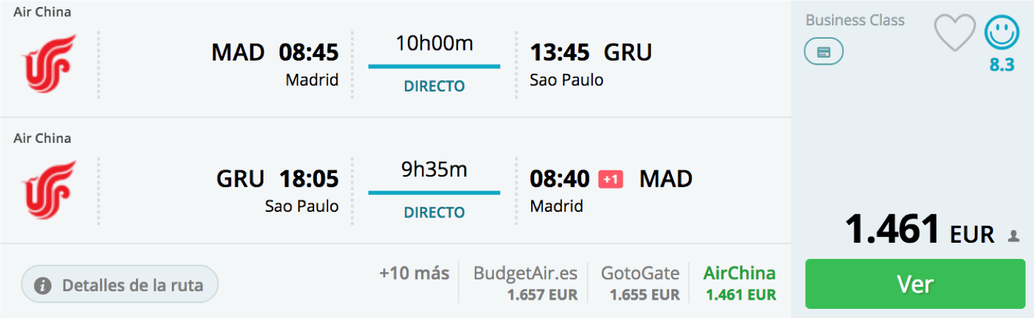 Günstig Business Class nach Sao Paulo fliegen