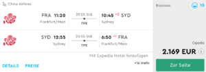 Günstige Business Class Flüge nach Sydney