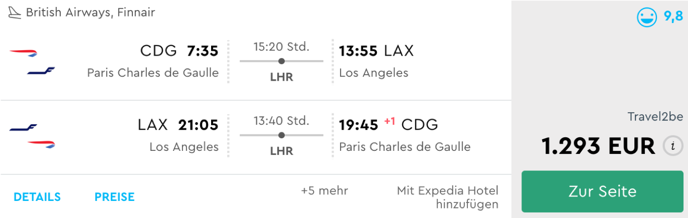 Günstige Business Class Flüge nach Los angeles