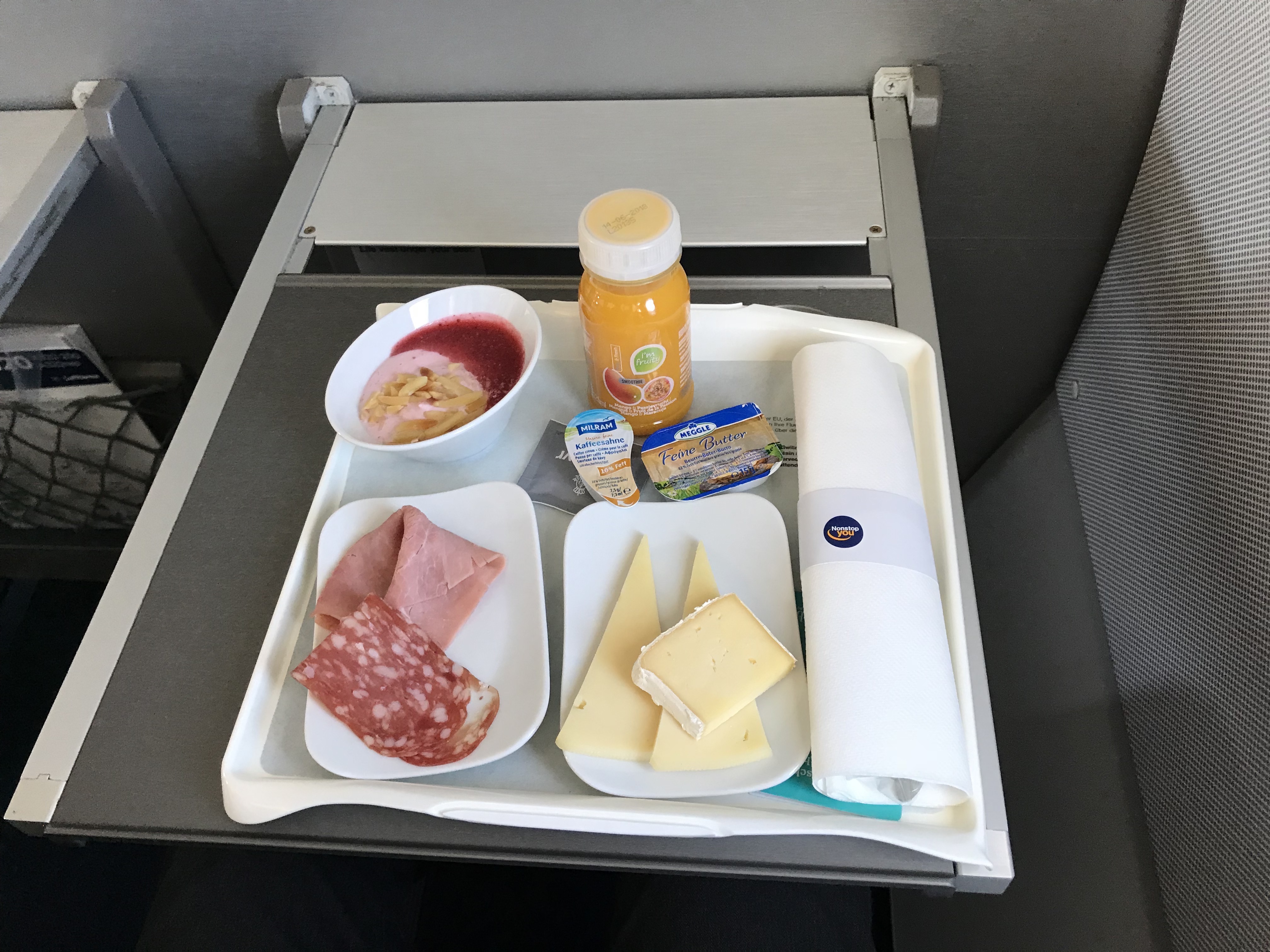 Lufthansa Business Class Frühstück