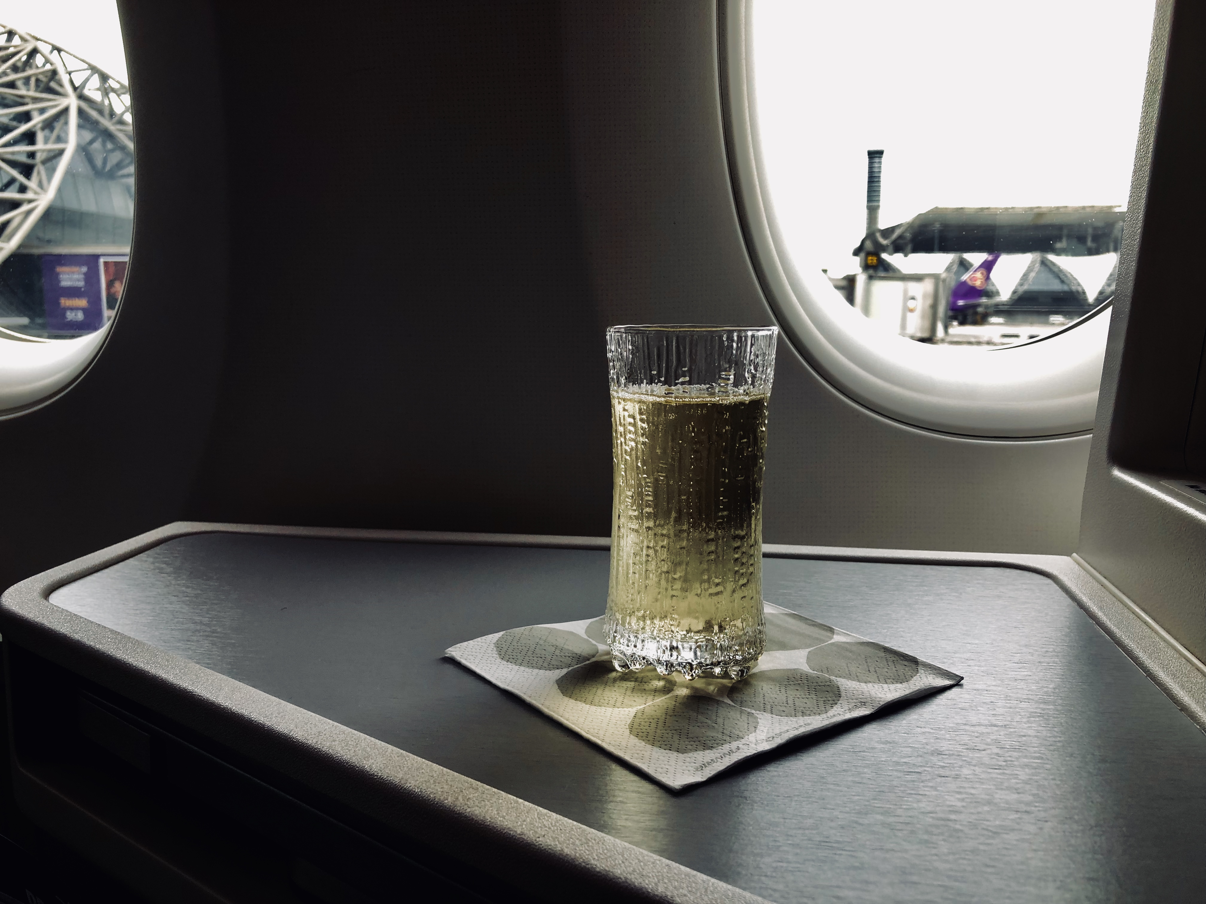 Finnair Business Class A350 Welcome Drink