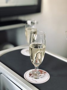 Air China Business Class Review Boeing 777 Welcome Drink
