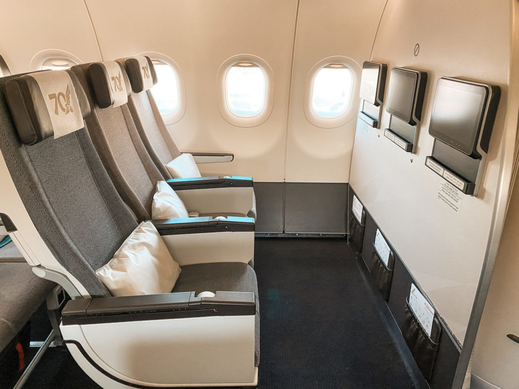 Ein Blick in die Gulf Air Business Class an Bord der Airbus A321neo InsideFlyer DE