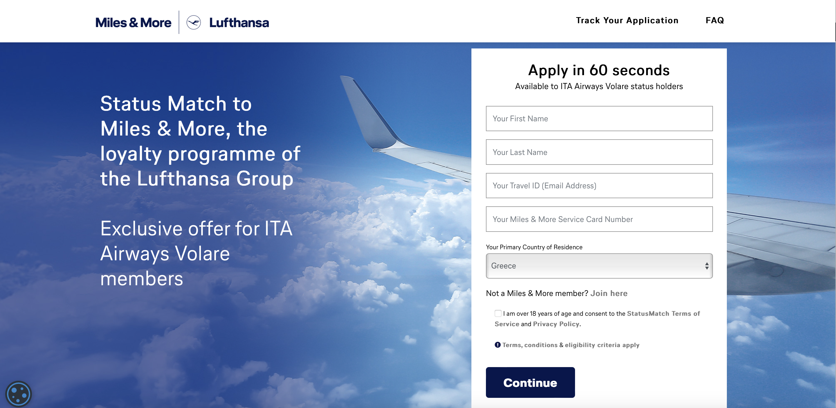 Miles & More Status Match