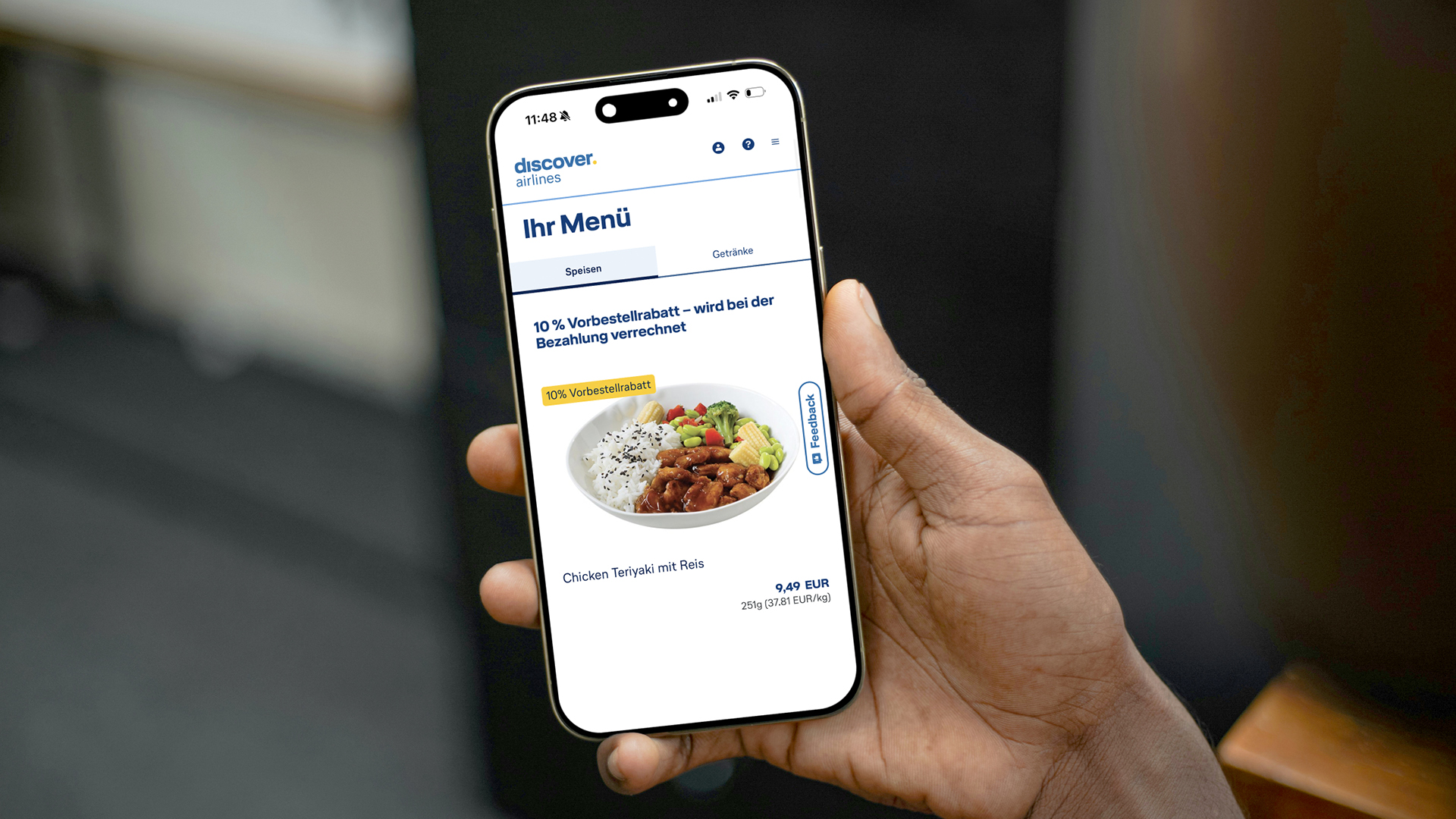 Discover Airlines Catering Vorbestellung