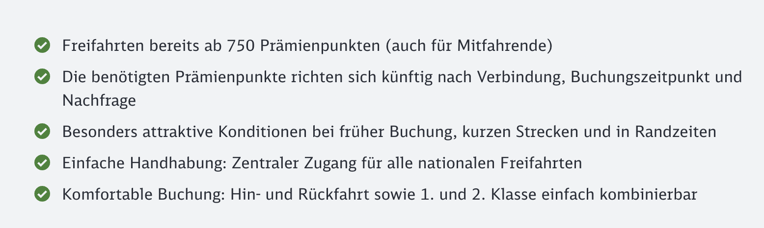 BahnBonus Freifahrten