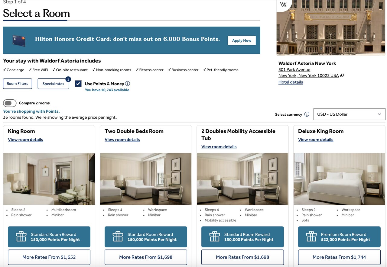 Hilton Honors Punkte kaufen